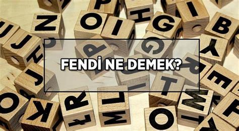 fendi ne demek tdk